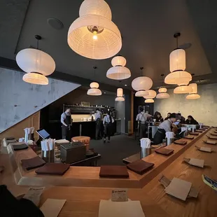 interior - they have hooks for jackets/purses on the wall behind the seats