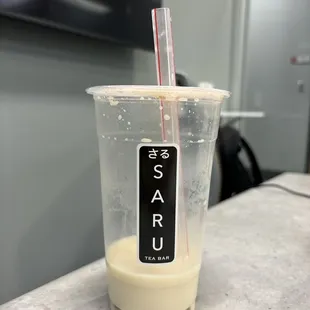 Jasmine milk tea boba