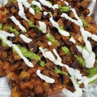 a tray of food