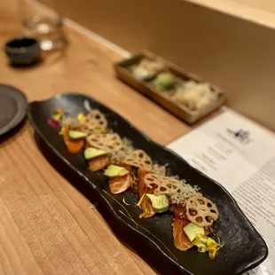 Spicy salmon tataki