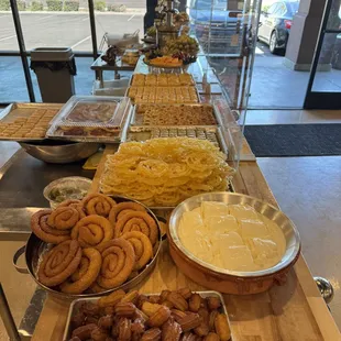 Assorted baklavas and sweets.