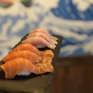 food, sashimi, sushi and sashimi, sushi