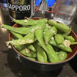 Garlic edamame, nice!