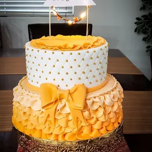 Princess theme ruffled cake!