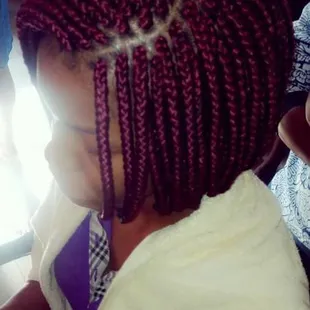 Bob box braids for $100