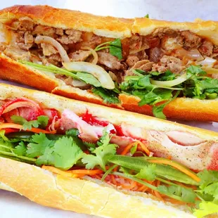 Cheesesteak and banh mi thit. Bomb!