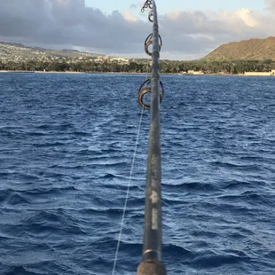 Fishing with an amazing view of Waikiki and Diamond Head!