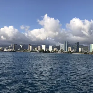 View of Waikiki from the boat.