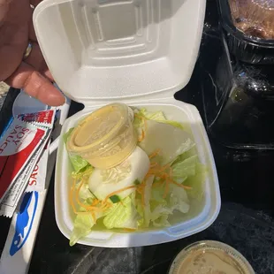 Fresh salad with a tasty ginger sauce