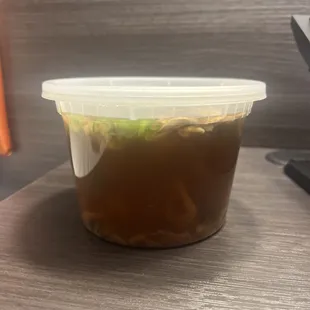 Clear soup