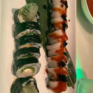 Jalapeno Roll (left) Snow White Roll (right)