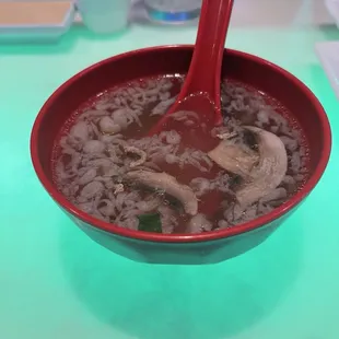 I forgot to take a picture of the salad w/ginger sauce. Soup was good.