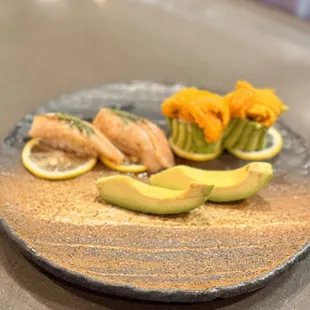 Halibut &amp; Uni ... yum