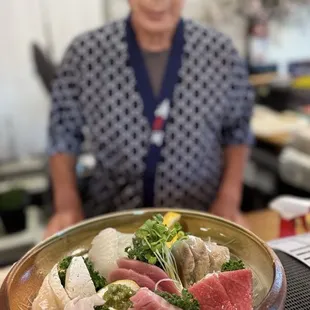 Beautiful sashimi plate