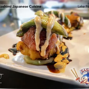 Dream Roll - Deep fried salmon, spicy tuna and avocado