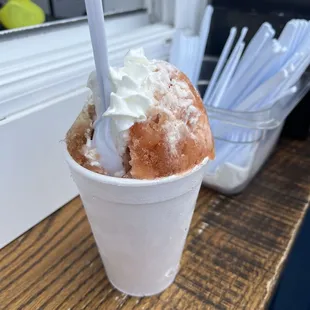 Espresso hazelnut with cream. Can't remember the name