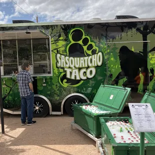 The truck and drink area