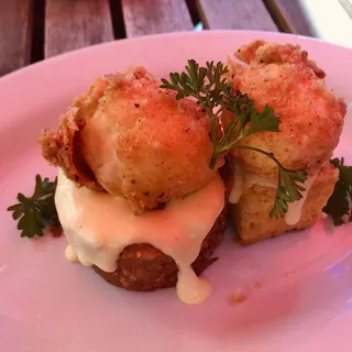 Bison Hash & Chicken Fried Eggs