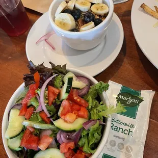 Side Salad and Fruit Parfait