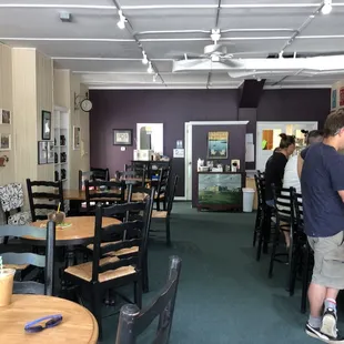 the inside of a restaurant