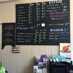 Menu board.