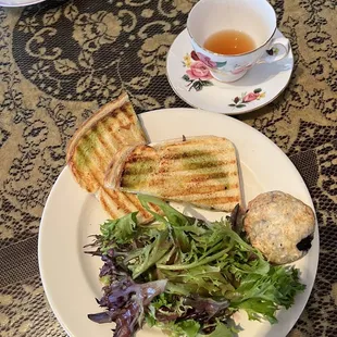 Grilled Cheese, Salad &amp; Blueberry Scone