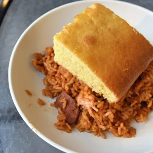 Jambalaya with cornbread