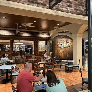 people sitting at tables