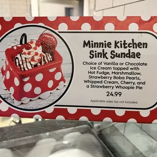 Minnie Kitchen Sink Sundae