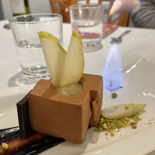 Pear chocolate dessert