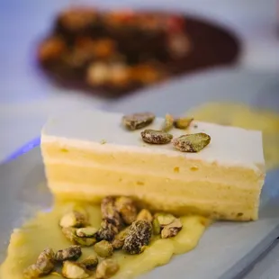 a piece of cake on a plate