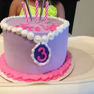 &quot;Sofia the first&quot; personal sized cake for my 3 year olds party!  Was absolutely adorable!