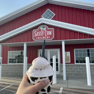 Strawberry Ice Cream on a hot summer day