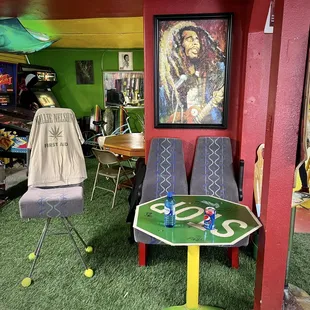 two chairs and a table