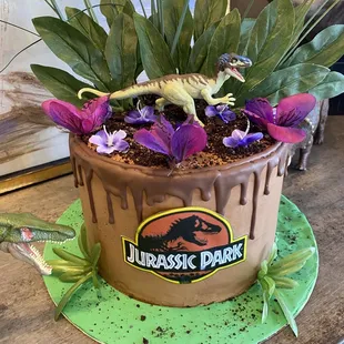 Jurassic park bday cake
