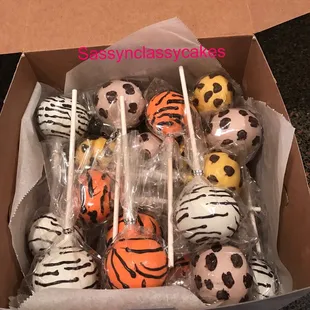 a box of cake pops