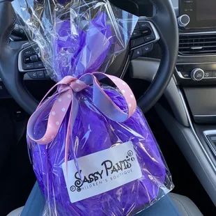 Adorably wrapped by the sweet store associate today. (November 11th). Thank you!
