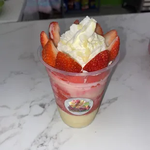 strawberries and whipped cream