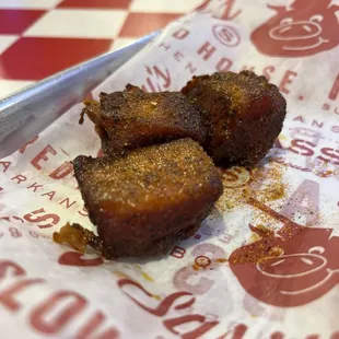 Burnt ends appetizer. Only comes with 3 pieces for $5.99 on Mondays.