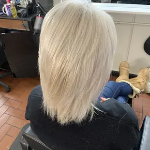 After bleach and tone