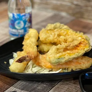 a plate of fried food