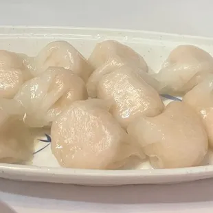 Shrimp dumplings.