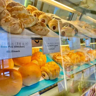Bakery case. Get the milk bun!