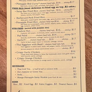 Menu side 2