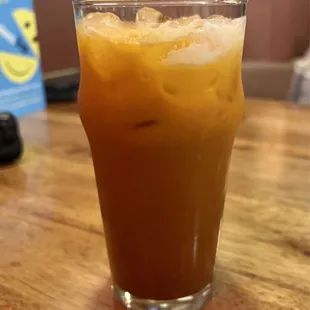 Thai Iced Tea with coconut milk