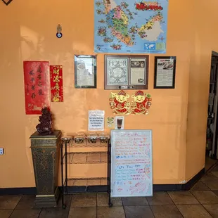 the entrance to the restaurant