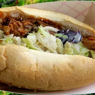 Antoine's Pulled Pork Poboy with Wasabi Slaw