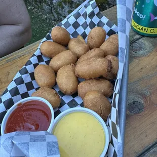 Mini corn dogs