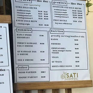 Food menu
