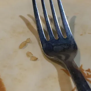 Pre-ordered rice on my clean plate.